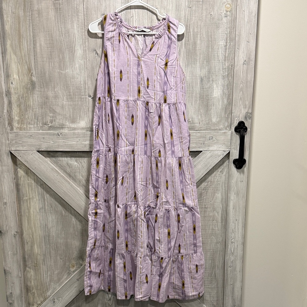 Sonoma Lavender Maxi Sleeveless Tiered Sundress PL. L1